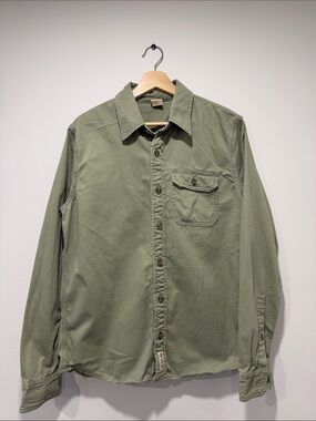 Hollister Military-Style Olive Utility Shirt Jacket